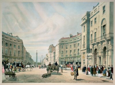 Oxford Circus, 1842 door Thomas Shotter Boys